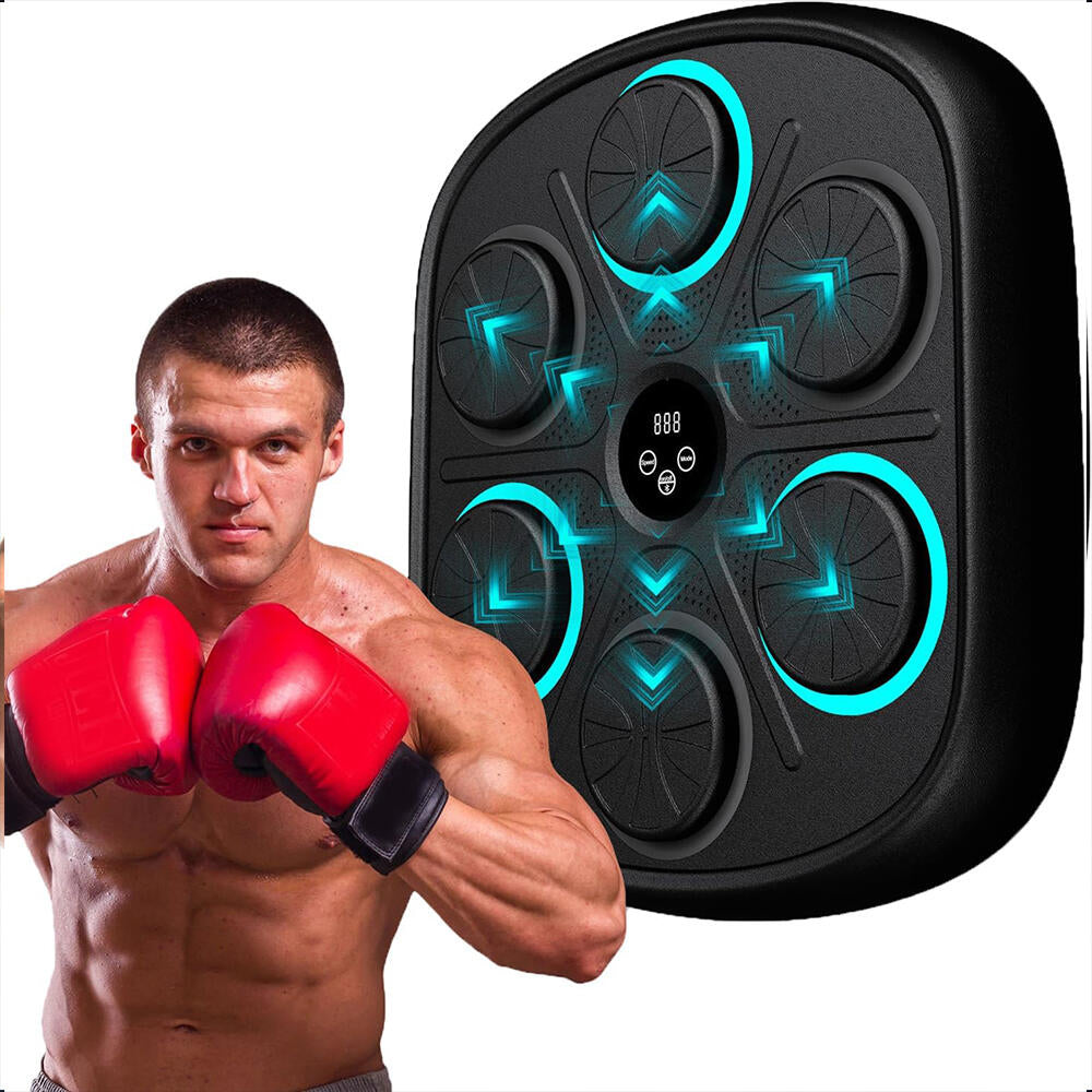 Máquina de boxeo musical con guantes de boxeo 3.0 tobillera de Compresión y Masajeador de pies de Regalo