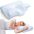 Almohada Cervical Ortopédica  Espuma de Memoria Anti Ronquidos y Ergonómica Cojín Mariposa para Dolor de Cuello y Espalda