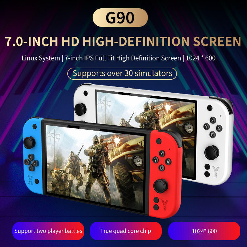 Consola Portátil G90 de 7 Pulgadas con 64GB y 10000+ Juegos Integrados