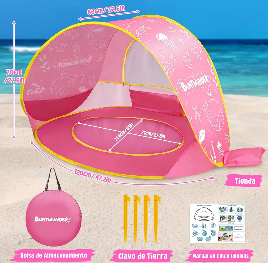 Carpa para playa. Para bebés